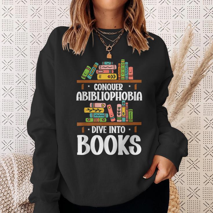 Bookish Book Lover Bookworm Abibliophobia Sweatshirt Gifts for Her Bookish Book Lover Bookworm Abibliophobia Sweatshirt Gifts for Her
