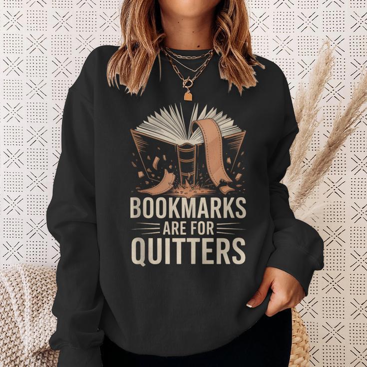 Bookmarks For Quitter Reading Teacher Nerdy Book Sweatshirt Gifts for Her