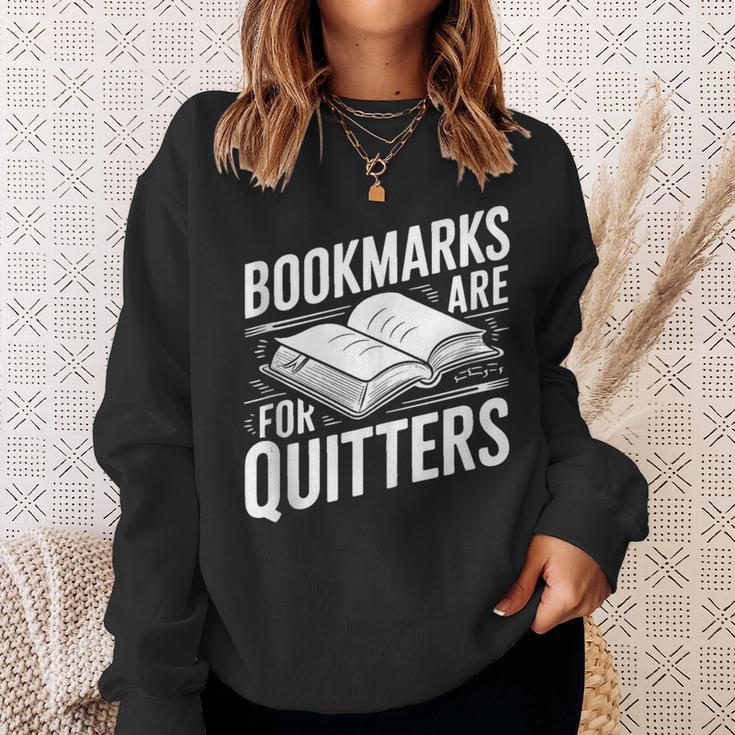 Bookmarks Quote Library Book Reader Sweatshirt Gifts for Her