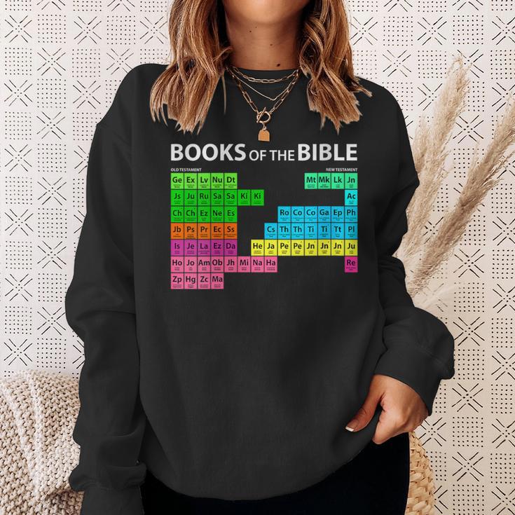 Books Of Bible Periodic Table Seminary Pastor Appreciation Sweatshirt Gifts for Her
