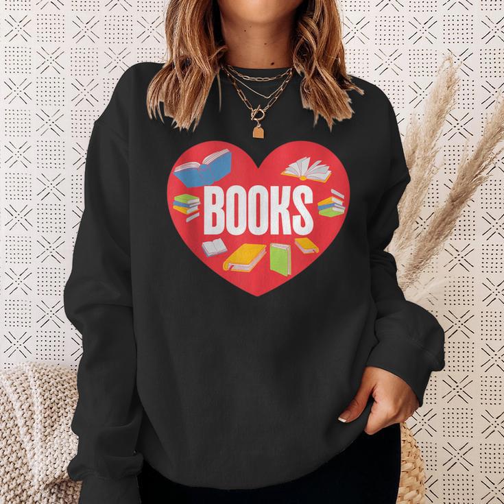 Books Book Reader Bookworm Teacher Valentine's Day Sweatshirt Gifts for Her Books Book Reader Bookworm Teacher Valentine's Day Sweatshirt Gifts for Her