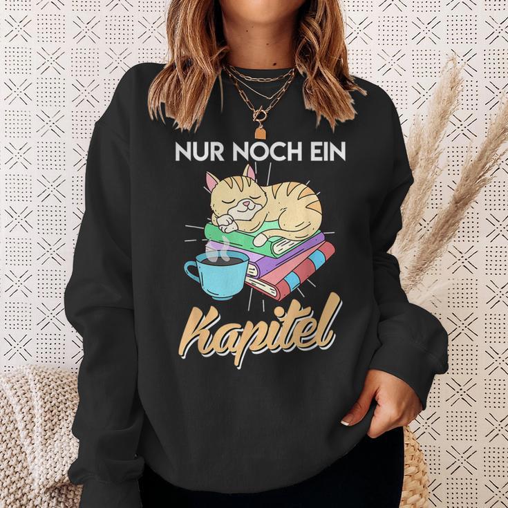 Books And Cats Saying Just One More Chapter Sweatshirt Gifts for Her