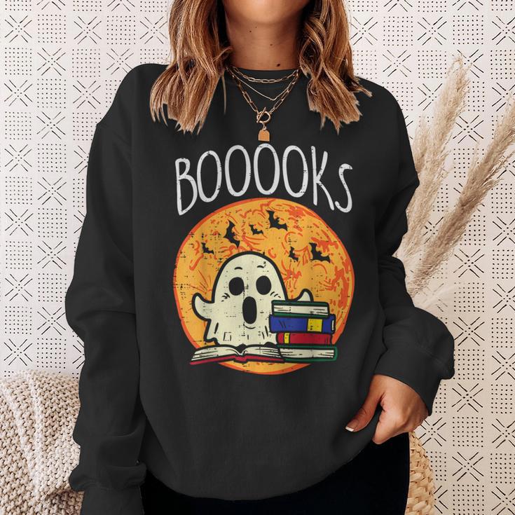 Books Ghost Boooks Halloween Reading Librarian Teacher Book Sweatshirt Gifts for Her Books Ghost Boooks Halloween Reading Librarian Teacher Book Sweatshirt Gifts for Her