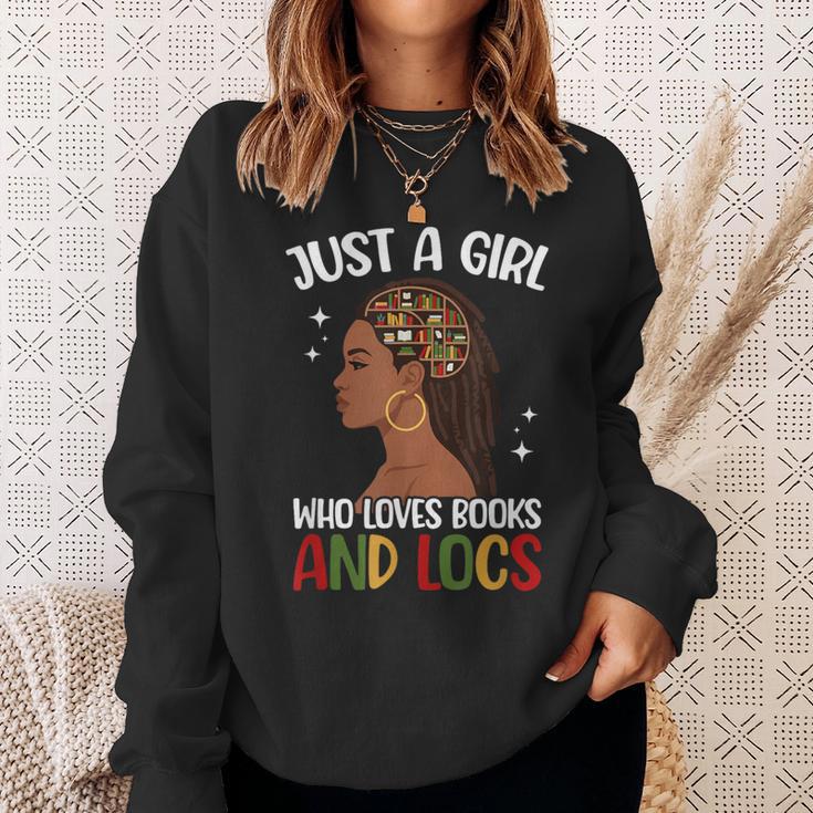 Books And Locs Loc'd Dreadlocs Locd Hair Sweatshirt Gifts for Her