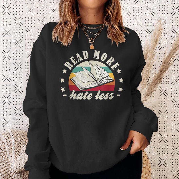 Books Read More Hate Less Book Lover Sweatshirt Gifts for Her Books Read More Hate Less Book Lover Sweatshirt Gifts for Her