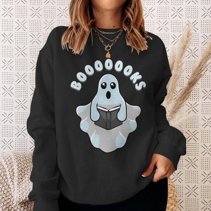 Books Reader Creepy Horror On Halloween Ghost Reading Sweatshirt Gifts for Her