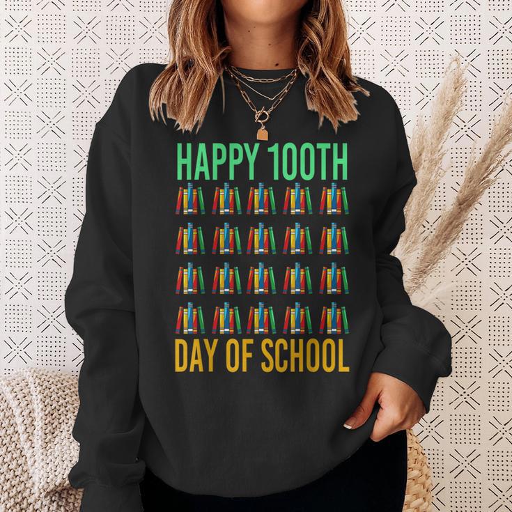 Books School Teacher Student Happy 100th Day Of School Sweatshirt Gifts for Her Books School Teacher Student Happy 100th Day Of School Sweatshirt Gifts for Her