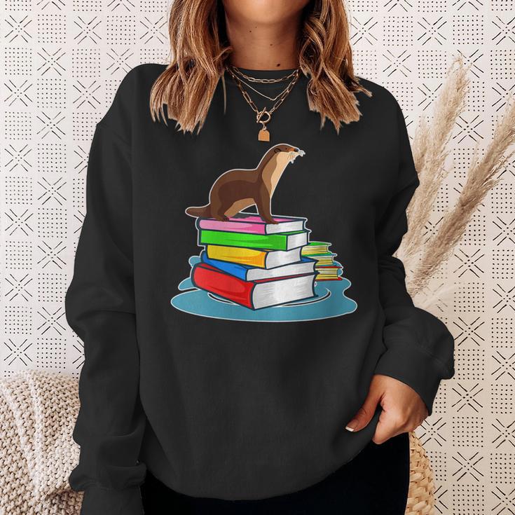 Books Sea Otter Teacher Sweatshirt Gifts for Her