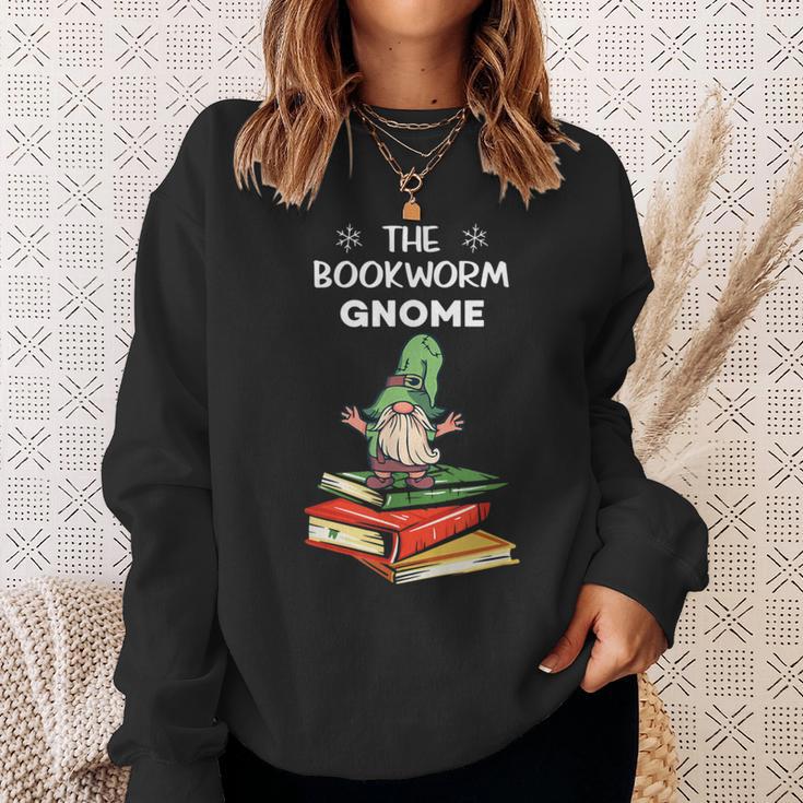 The Bookworm Gnome Christmas Gnome Book Reading Enthusiast Sweatshirt Gifts for Her The Bookworm Gnome Christmas Gnome Book Reading Enthusiast Sweatshirt Gifts for Her