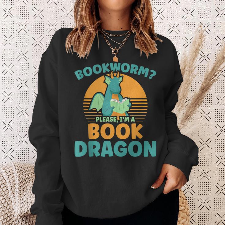 Bookworm Kids Dragon Lover Book Reader Fun Sweatshirt Gifts for Her Bookworm Kids Dragon Lover Book Reader Fun Sweatshirt Gifts for Her
