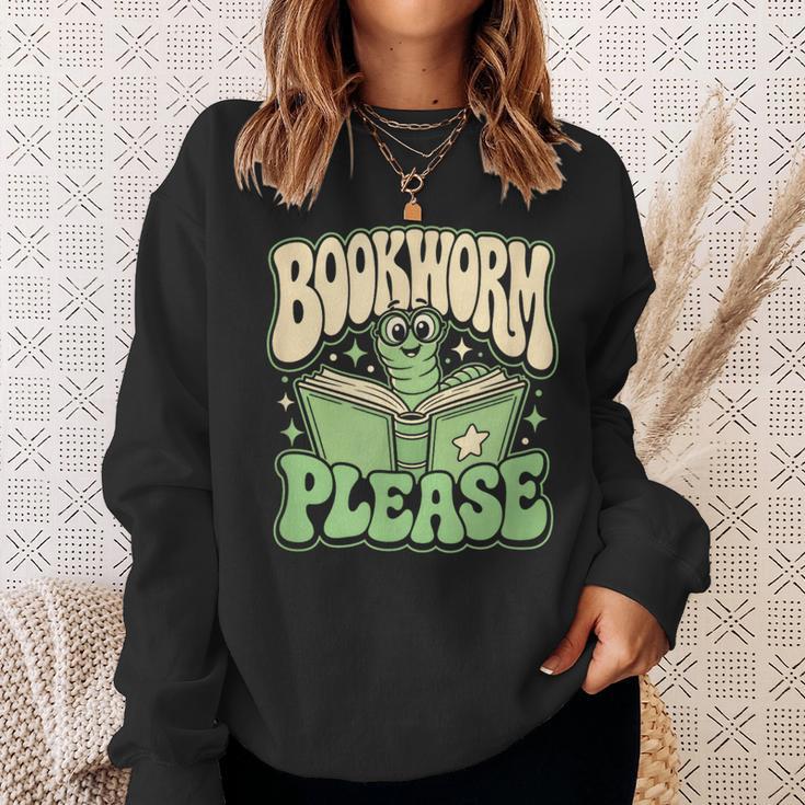 Bookworm Please Book Lover Reader Sweatshirt Gifts for Her