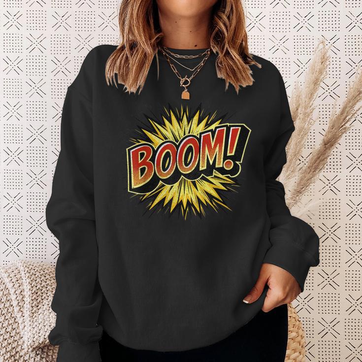 BOOM Comic Book Retro Artwork – Cartoon Collector Sweatshirt Gifts for Her BOOM Comic Book Retro Artwork – Cartoon Collector Sweatshirt Gifts for Her