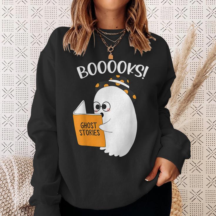 Booooks Ghost Reading Books Halloween Teacher Gift For Men Women Sweatshirt Gifts for Her Booooks Ghost Reading Books Halloween Teacher Gift For Men Women Sweatshirt Gifts for Her