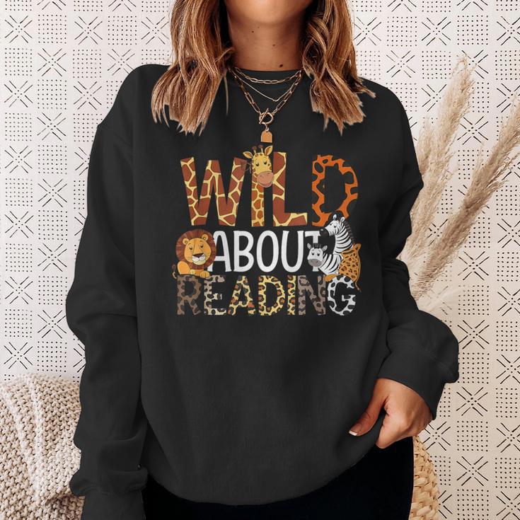 Boys Animal Print Clothes Wild About Reading Cheetah Book Sweatshirt Gifts for Her