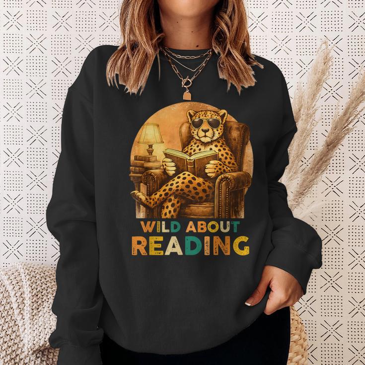 Boys Animal Wild About Reading Cheetah Book Sweatshirt Gifts for Her