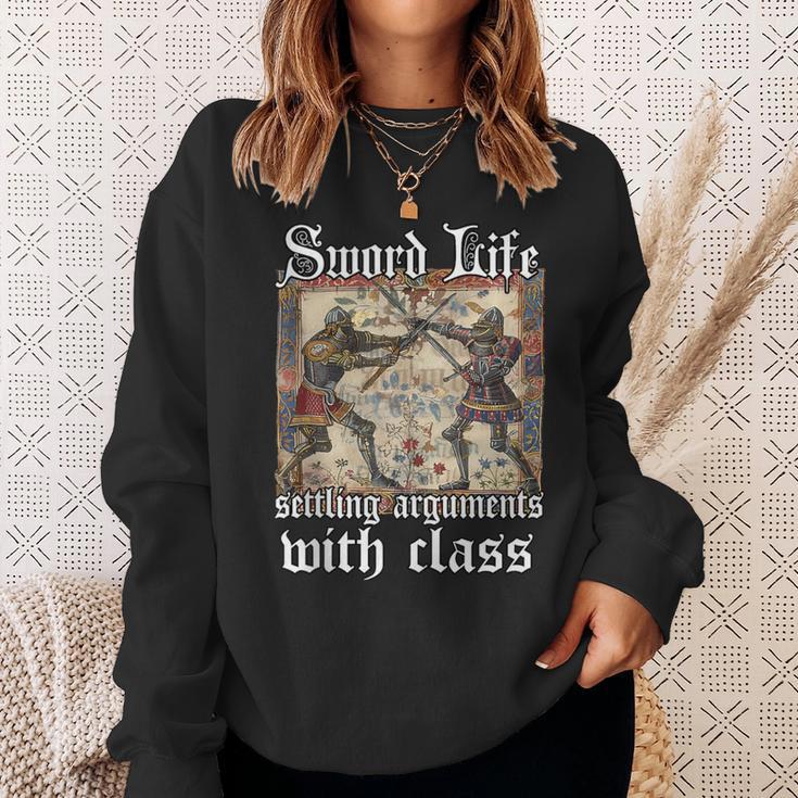 Buhurt Book Of Hours – Epic Knight Fight In Armor Buhurt Sweatshirt Gifts for Her