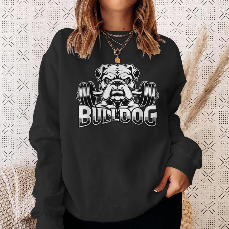 Bulldog ボディービルダー ウェイトリフティング ジム トレーニング フィットネス スウェットシャツ 彼女への贈り物