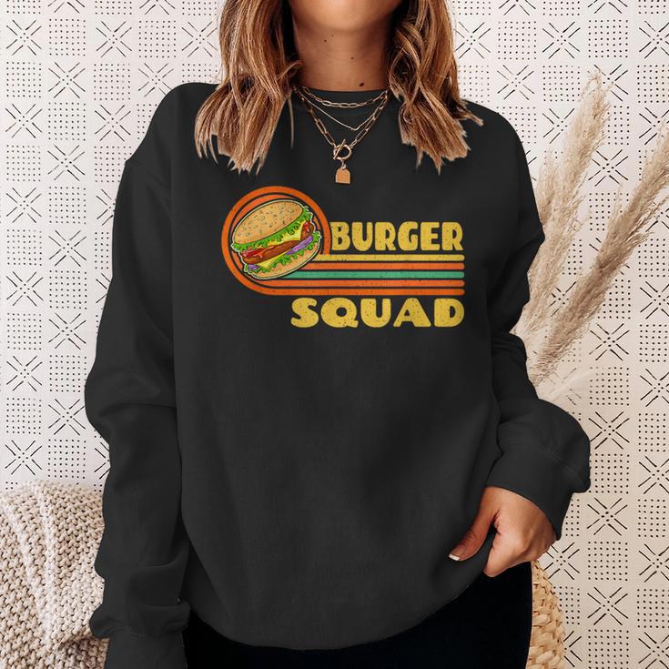 Burgerquad チーズバーガー 食通愛好家チーム ハンバーガー スウェットシャツ 彼女への贈り物