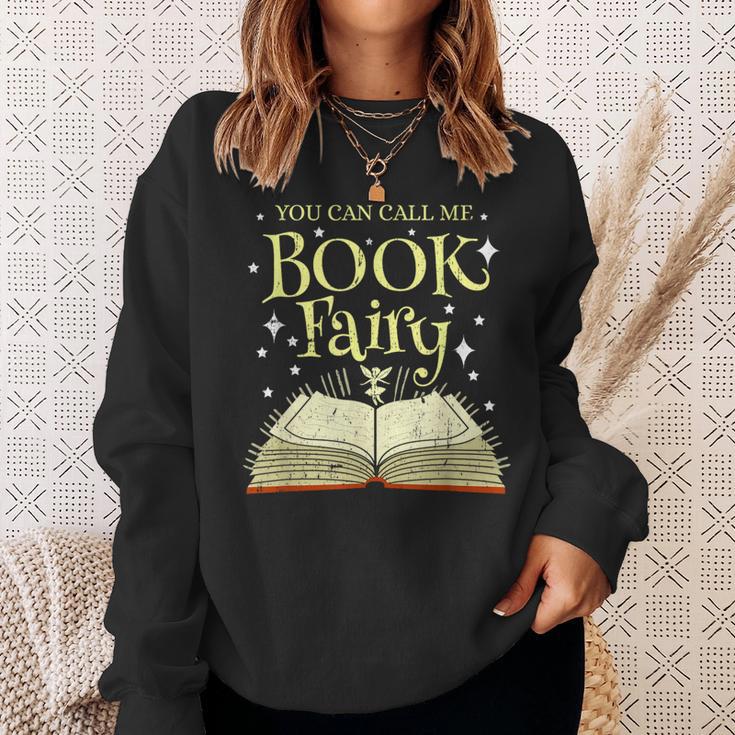 You Can Call Me Book Fairy Librarian Vintage Sweatshirt Gifts for Her