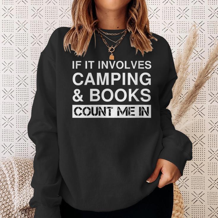 Camping And Books RV Outdoor Camper Sweatshirt Gifts for Her