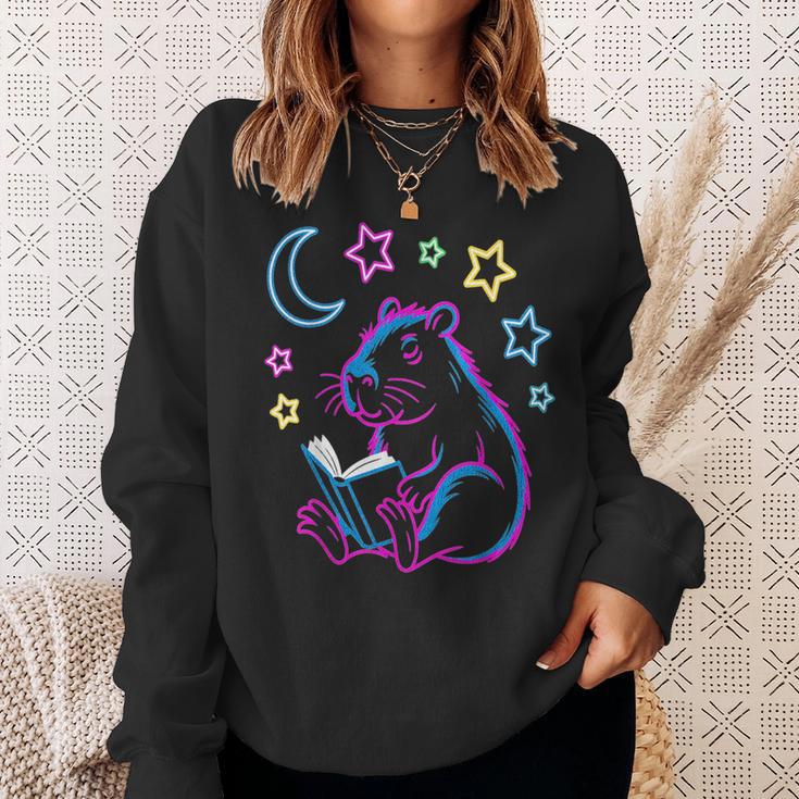 Capybara Books Reading Library Librarian Men Women Sweatshirt Gifts for Her