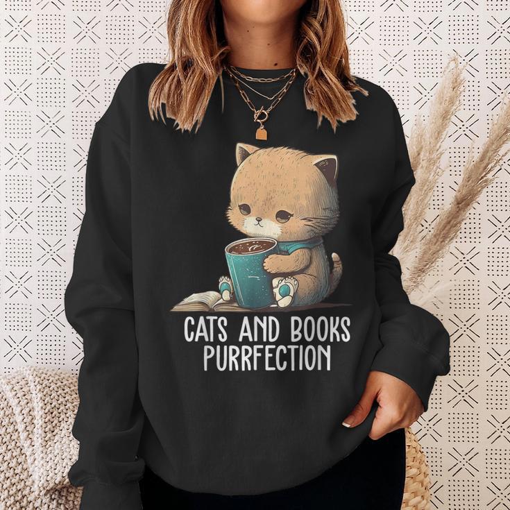 Cats And Books Purrfection Book Lover Book Nerd Librarian Sweatshirt Gifts for Her Cats And Books Purrfection Book Lover Book Nerd Librarian Sweatshirt Gifts for Her