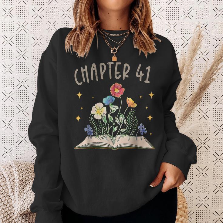 Chapter 41st Birthday Bookworm 41 Years Old For Book Lovers Sweatshirt Gifts for Her