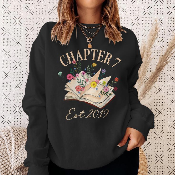 Chapter 7 Years Old For Book Lover 7th Birthday Bookworm Sweatshirt Gifts for Her