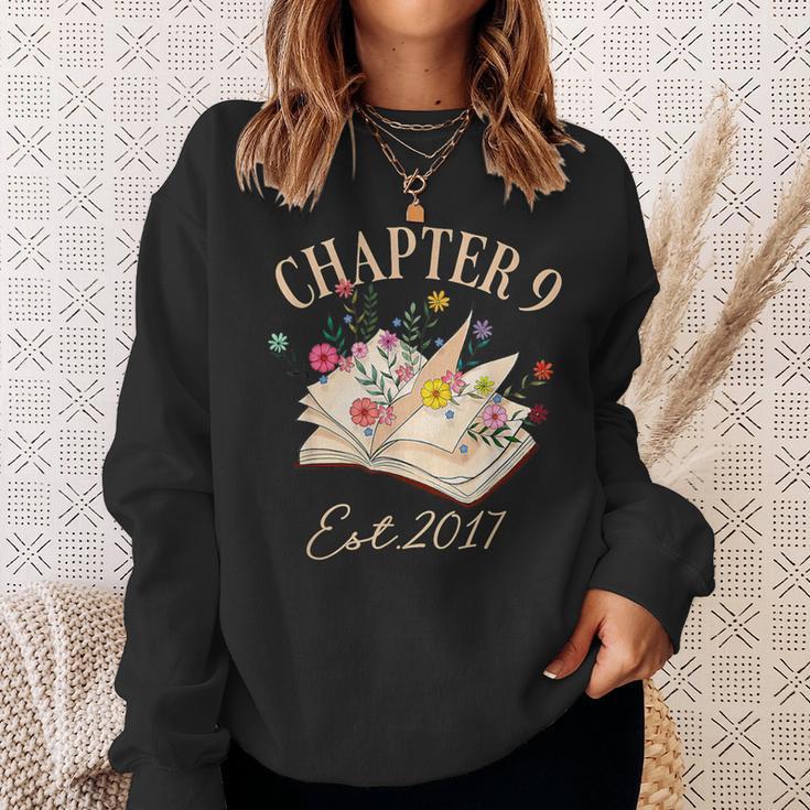 Chapter 9 Years Old For Book Lover 9th Birthday Bookworm Sweatshirt Gifts for Her