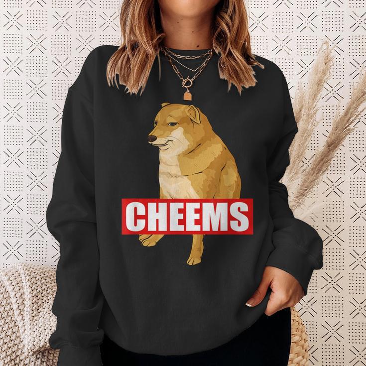Cheems Dog おもしろ柴犬ダンクミーム スウェットシャツ 彼女への贈り物