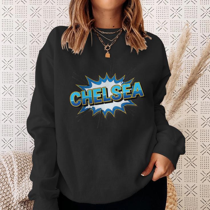 Chelsea Comic Book Style Splash Sweatshirt Gifts for Her