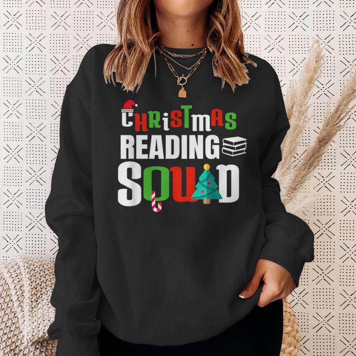 Christmas Reading Squad Xmas Book Lover Bookworm Literature Sweatshirt Gifts for Her