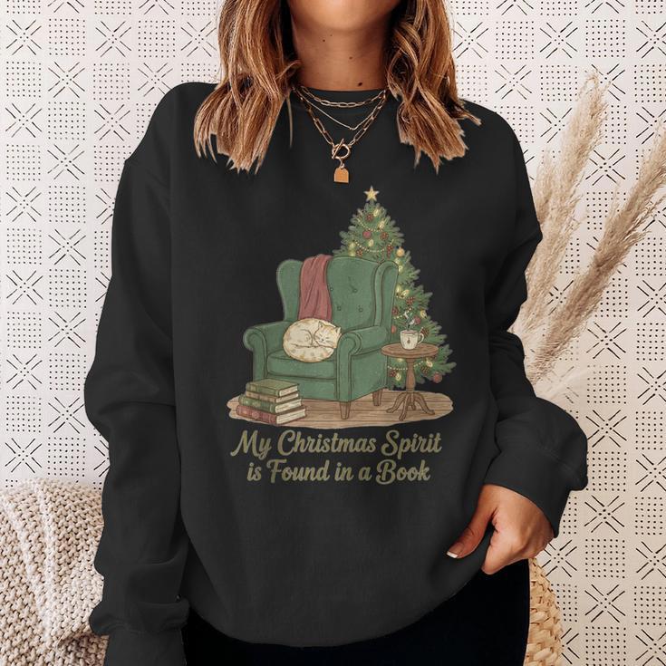 My Christmas Spirit Is Found In a Book Cozy Reading Graphic Sweatshirt Gifts for Her My Christmas Spirit Is Found In a Book Cozy Reading Graphic Sweatshirt Gifts for Her