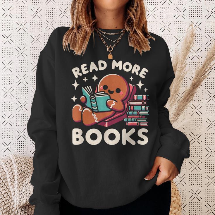 Christmas Teacher Shirt Read More Books Women Sweatshirt Gifts for Her