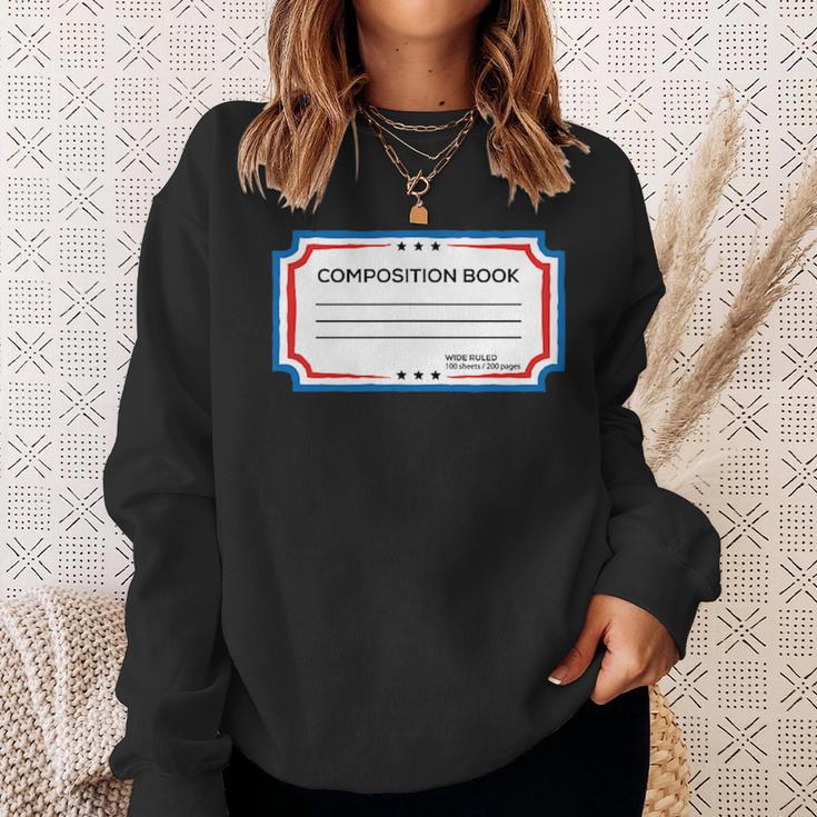 Classic Composition Book Cover Teachers And Students Sweatshirt Gifts for Her
