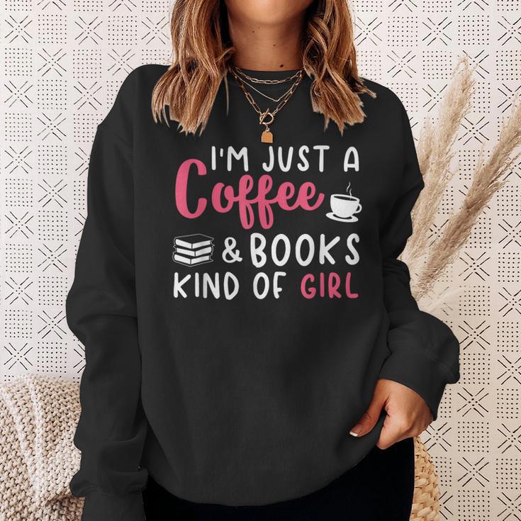 Coffee Lover Saying For Women Book Reading Club Librarian Sweatshirt Gifts for Her