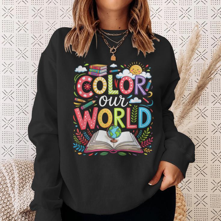Color Our World Book Reading Program 2026 Summer Reading Sweatshirt Gifts for Her