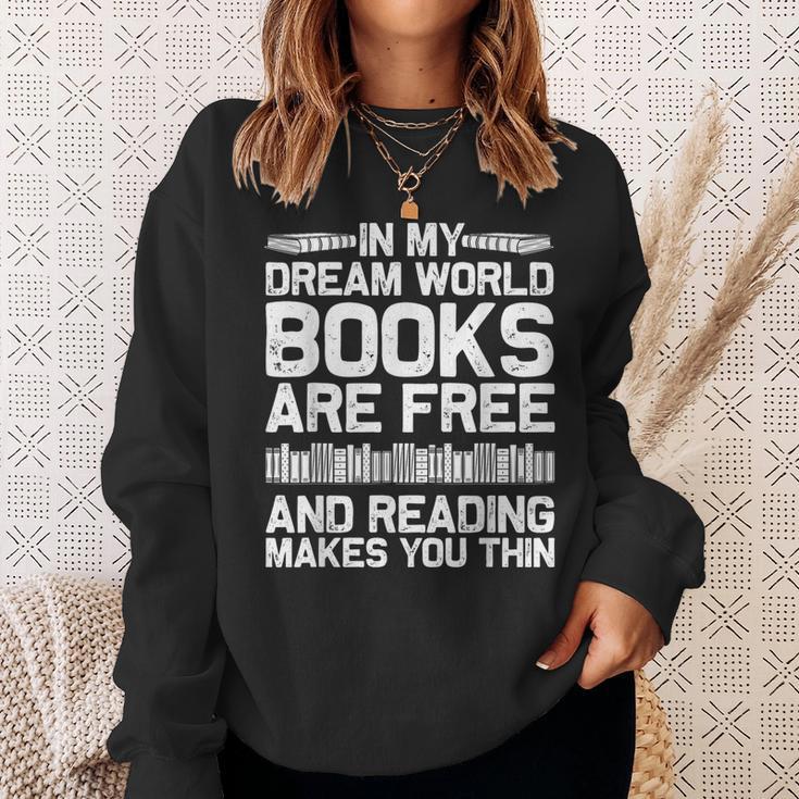 Cool Reading Art For Men Women Book Lover Reader Nerd Books Sweatshirt Gifts for Her