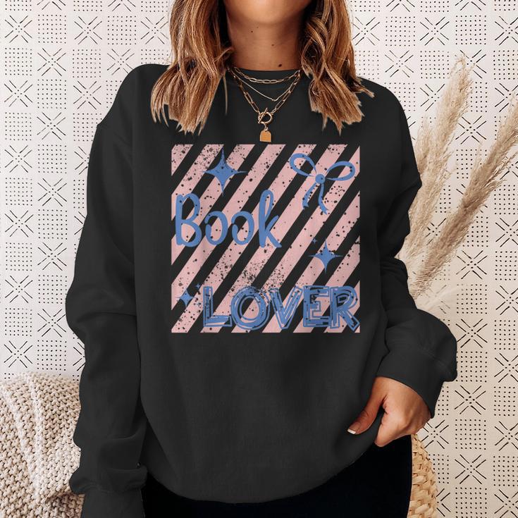 Coquette Bow Book Reading Book Lover Bookish Readers Book Sweatshirt Gifts for Her
