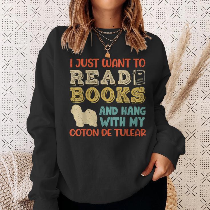 Coton De Tulear Mama Ich Will Nur Lesen Books Hanging Dog Sweatshirt Gifts for Her Coton De Tulear Mama Ich Will Nur Lesen Books Hanging Dog Sweatshirt Gifts for Her