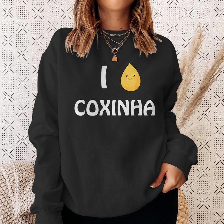 Coxinhaが大好き本物のブラジルオリジナル。 スウェットシャツ 彼女への贈り物