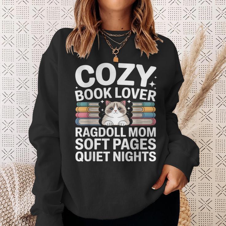 Cozy Book Lover Ragdoll Mom Soft Pages Quiet Nights Sweatshirt Gifts for Her Cozy Book Lover Ragdoll Mom Soft Pages Quiet Nights Sweatshirt Gifts for Her