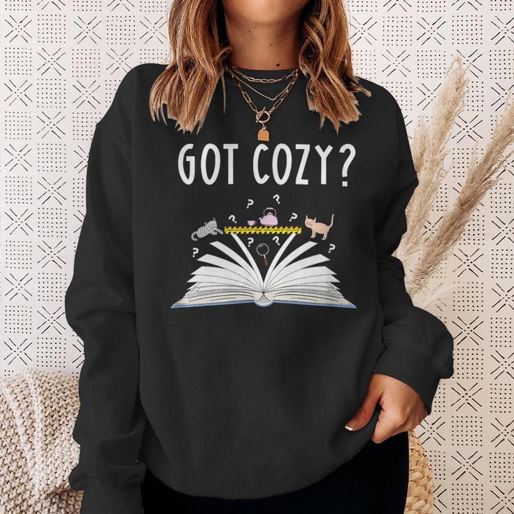 Cozy Cat Mystery Book Lover Reading Nerd Cute Bookish Reader Men Women Kids Sweatshirt Gifts for Her