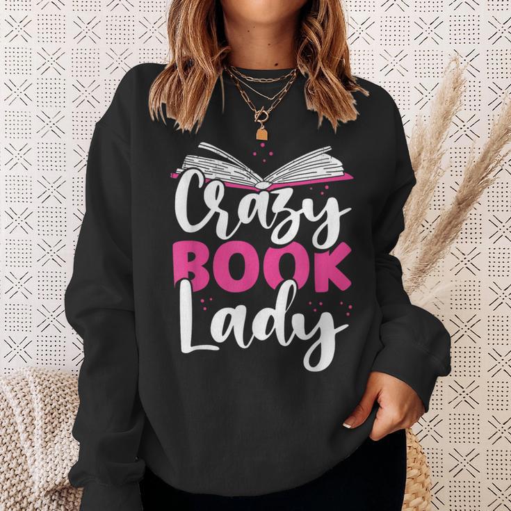 Crazy Book Lady Bookworm Book Lovers Sweatshirt Gifts for Her