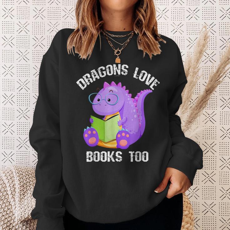 Cure Dragons Love Books Too Sweatshirt Gifts for Her
