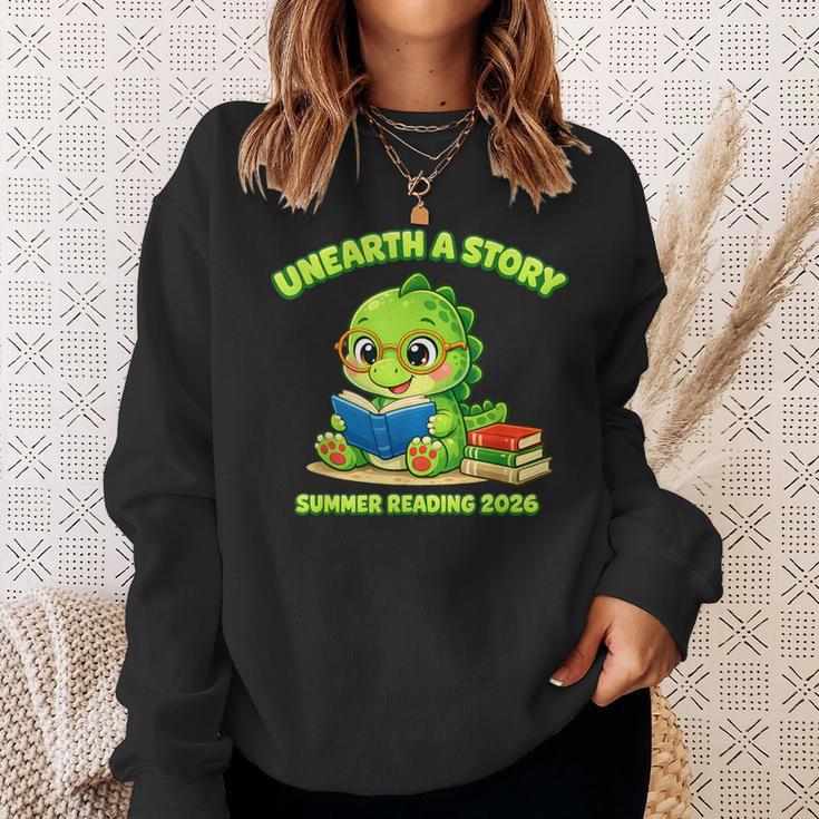 Cute Dino Book Lover Unearth A Story Summer Reading Sweatshirt Gifts for Her Cute Dino Book Lover Unearth A Story Summer Reading Sweatshirt Gifts for Her