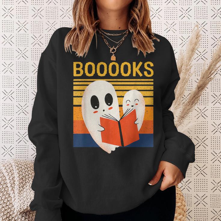 Cute Ghost Book Reading Halloween Teacher Puns Booooks For Men Women Kids Sweatshirt Gifts for Her Cute Ghost Book Reading Halloween Teacher Puns Booooks For Men Women Kids Sweatshirt Gifts for Her