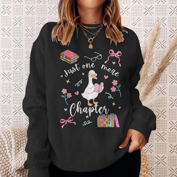 Cute Just One More Chapter Silly Goose Book Club Sweatshirt Gifts for Her Cute Just One More Chapter Silly Goose Book Club Sweatshirt Gifts for Her