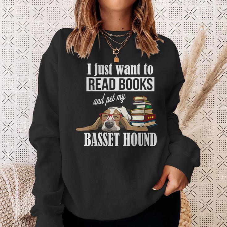 Cute Kids Read Books & Pet My Basset Hound Dog Lover Sweatshirt Gifts for Her Cute Kids Read Books & Pet My Basset Hound Dog Lover Sweatshirt Gifts for Her