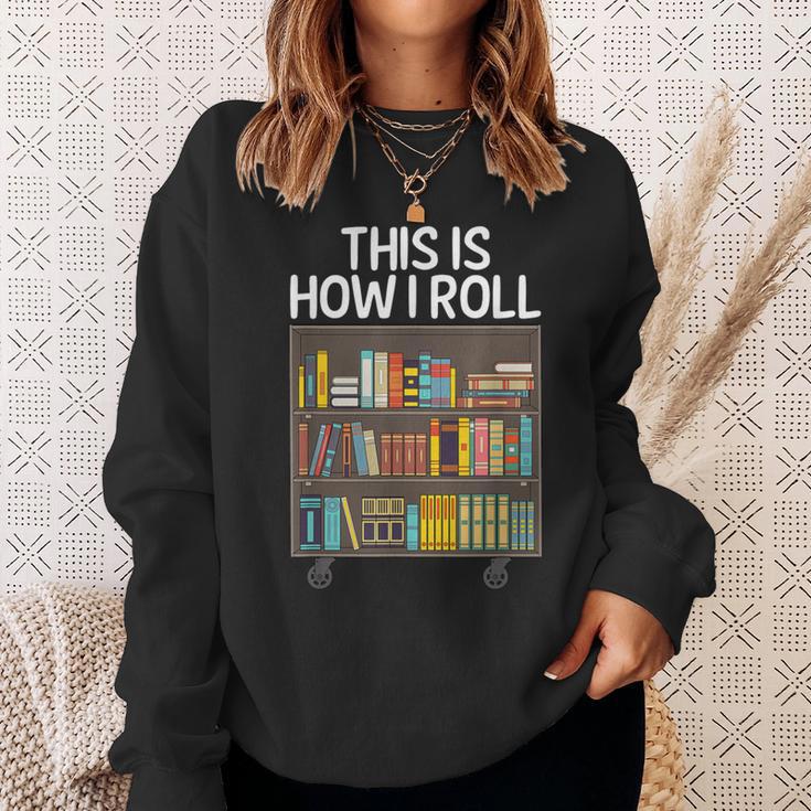 Cute Library Art For Men Women Book Reader School Librarian Sweatshirt Gifts for Her